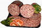 wrzige Polnische mit grnen Pfefferkrner aus Pferdefleisch und Schweinespeck
